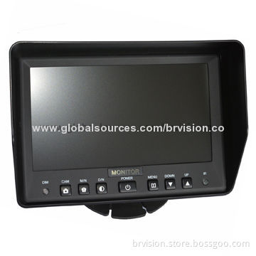 Easy-installation 7-inch TFT LCD Monitor, 450cdm High-brightness Panel with Good Color Reproduction